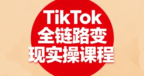 TikTok全链路变现实操课程，全方位助力学员掌握TK变现技能-摇钱述网创