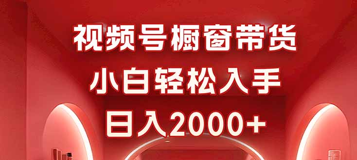 视频号橱窗带货,小白轻松入手,日入2000+-摇钱述网创