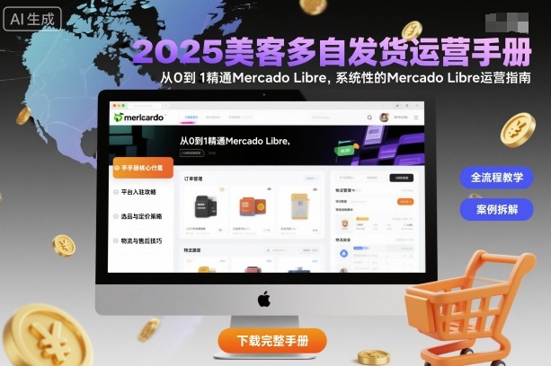 2025美客多自发货运营手册:从0到1精通Mercado Libre,系统性的Mercado Libre运营指南-摇钱述网创