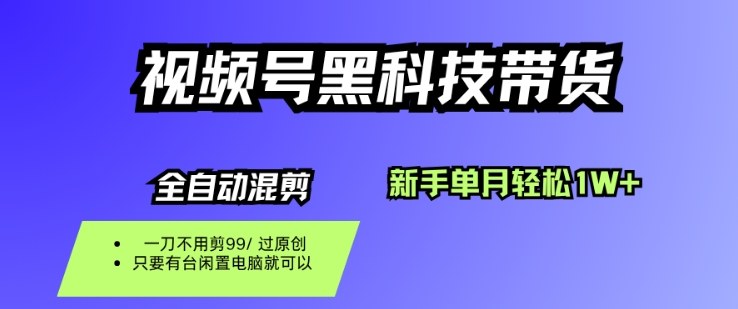 视频号黑科技短视频带货,新手一个月也1W+,纯搬运一刀不用剪,零投入【揭秘】-摇钱述网创