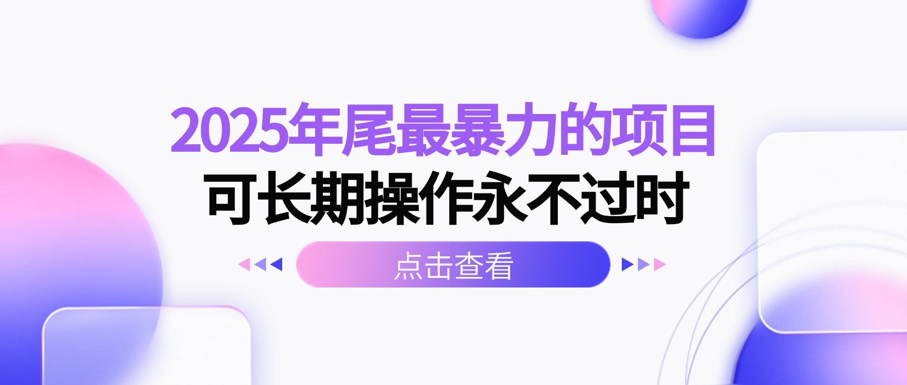 2025年尾最暴力的项目可长期操作永不过时-摇钱述网创
