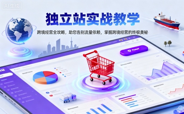 独立站实战教学,跨境经营全攻略,助您告别流量依赖,掌握跨境经营的终极奥-摇钱述网创