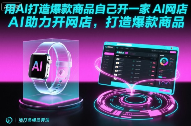 用AI打造爆款商品自己开一家AI网店,AI助力开网店,打造爆款商品-摇钱述网创