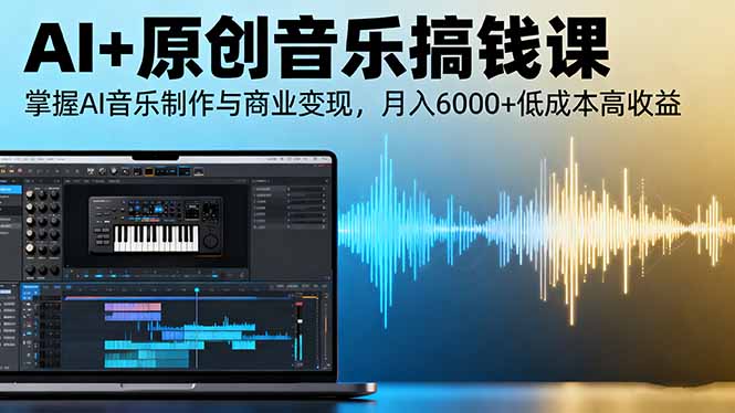 AI+原创音乐搞钱课:掌握AI音乐制作与商业变现,月入6000+低成本高收益-摇钱述网创