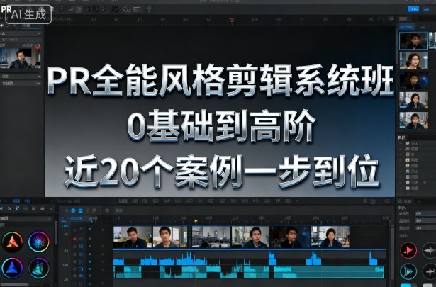 PR全能风格剪辑系统班,0基础到高阶,近20个案例一步到位-摇钱述网创