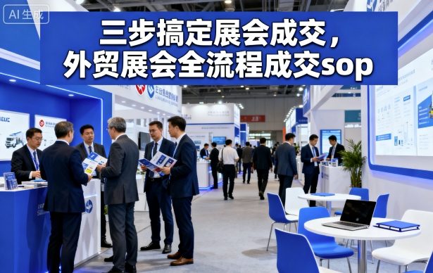 三步搞定展会成交，外贸展会全流程成交sop-摇钱述网创