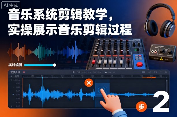 音乐系统剪辑教学，实操展示音乐剪辑过程-摇钱述网创